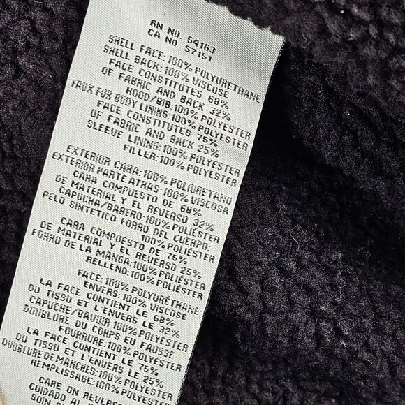 Levis Jacket XL Hooded Faux Leather Brown Sherpa Lined Full Zip Mens Double Zip - Picture 10 of 13